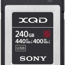 Sony 240GB (256GB pre format) 5x TOUGH XQD Flash Memory Card - High Speed G Series (Read 440MB/s and Write 400MB/s) - QDG250F