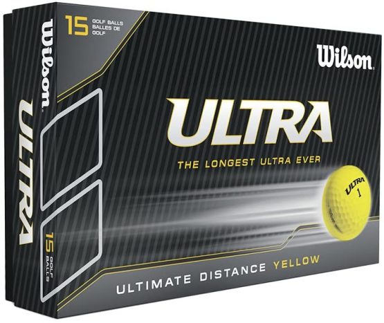 Wilson unisex-adult Ultra Lue Hard Ultimate Distance Golf Balls, Yellow, n/a