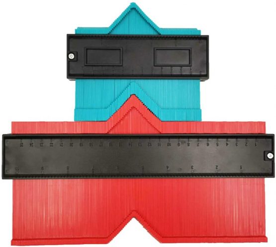 Widen Contour Gauge Duplicator, Plastic Profile Gauge, Irregular Shape Copying Ultimate Template Tool, Laminate Tiles Wood Edge Outline Gauge，Contour Jig Guide for Easy Cutting, Set of 2 (5”10”)