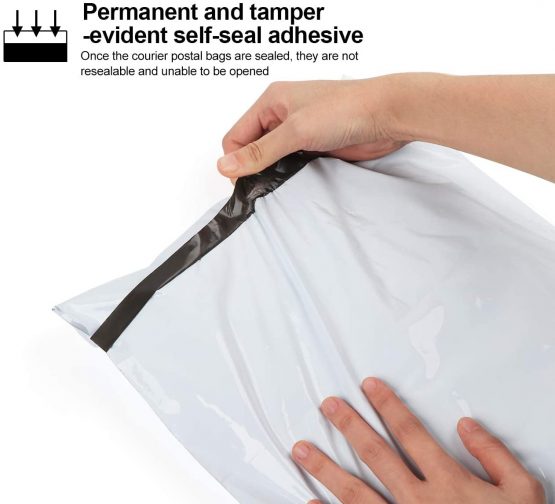 Anstore 60 pcs 12 x 16 Inch White Plastic Mailing Postal Bags Self Seal Packing Packaging Postage Mail Sacks Envelopes Poly Mailers - 300 x 400mm - Image 4