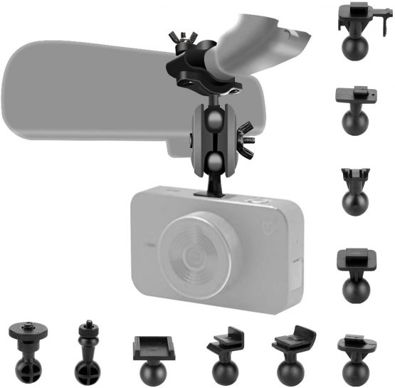 Dash Cam Mirror Mount Kit With 10+ Different Joints Compatible with APEMAN, Vantrue N2 Pro, YI, YI Nightscape, Byakov, SuperEye, Jeemak, OKEEY, Crosstour, Peztio Etc Dash Cam