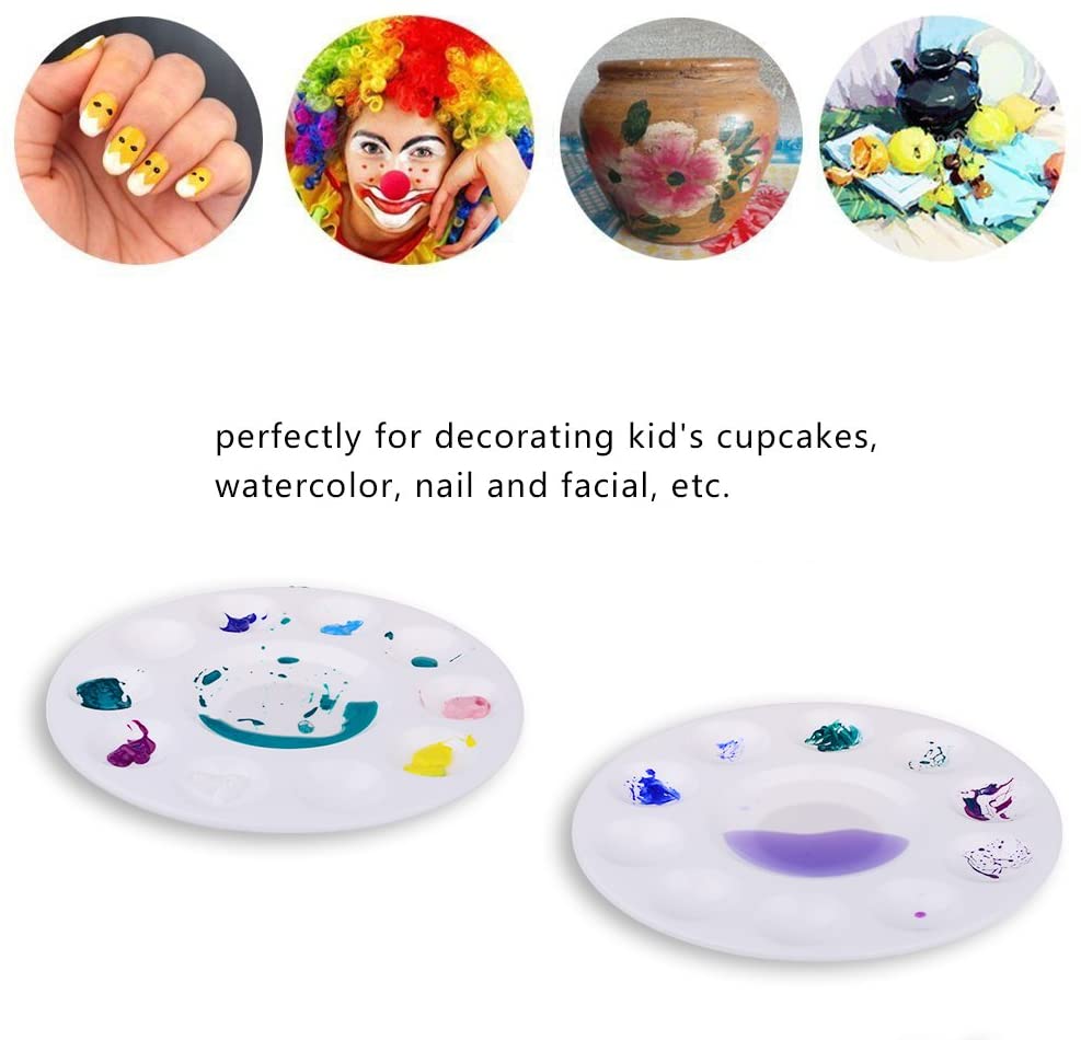 Hulameda 12 Pcs Paint Palettes, Paint Palette Tray Plastic for Kids and Adults to Create DIY Craft Professional Art Painting - Image 4