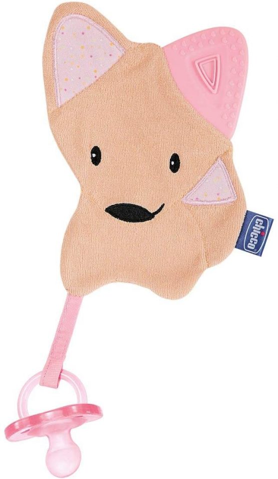 Chicco Fresh Friends 000258310000 Soft Toy with Removable Teething Ring Girl, Pink - Image 2