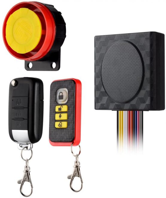 BlueFire 12V Universal Motorcycle Alarm System Anti-theft Security Remote Control Engine Start for Motorbike Scooter