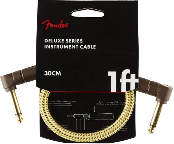 Fender 990820097 Deluxe Series Patch Cable - 1 ft – ANG/ANG – Tweed