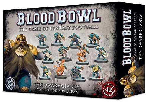 GAMES WORKSHOP 99120905001 "THE Dwarf Giants Blood Bowl Team Game, Gold, Small