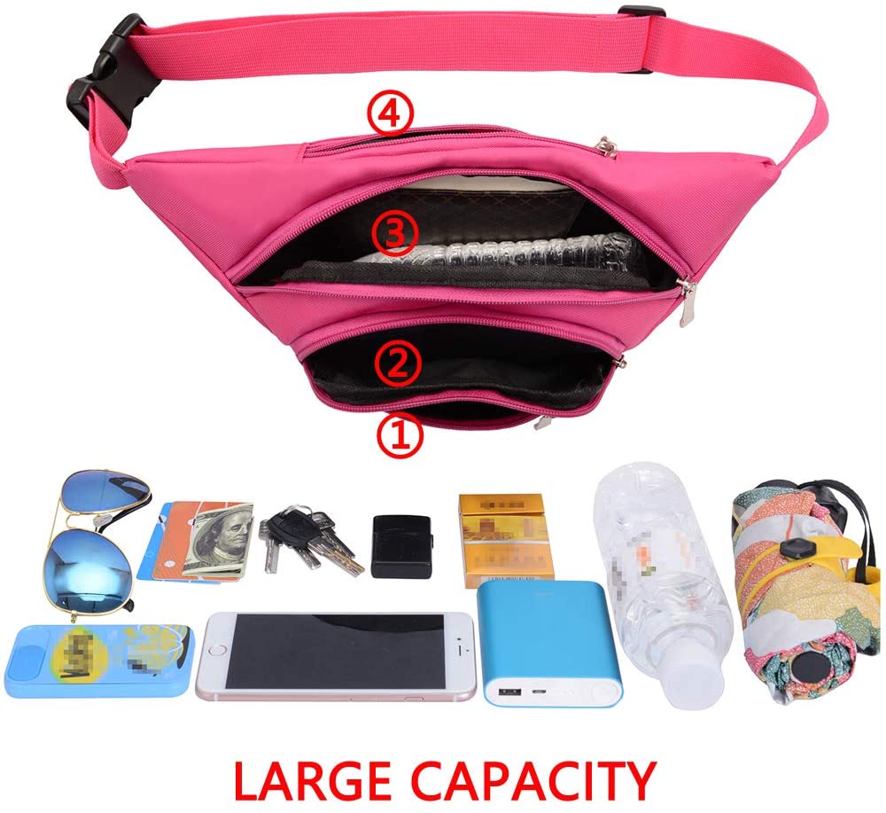 Waterproof bumbags and Fanny Packs for Women Men Hiking Running Travel Dog wolking Waist Bag for Women Men Ladies Boys Waterproof for Outdoor Sport - Image 2