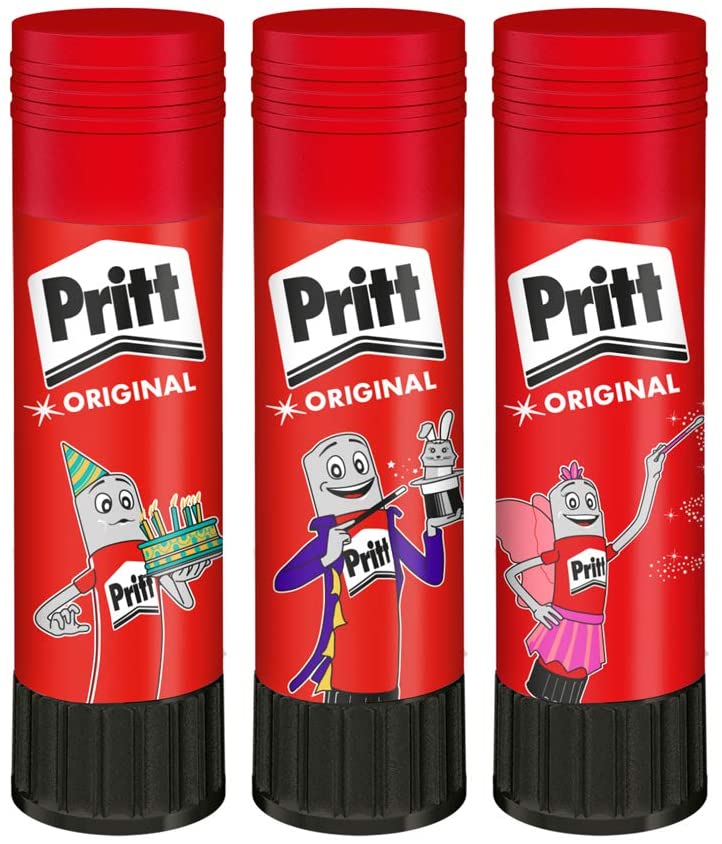 Pritt B-22 (22 + 1) - Glue Stick, 22 g, red, 3 x 22 g - Image 3