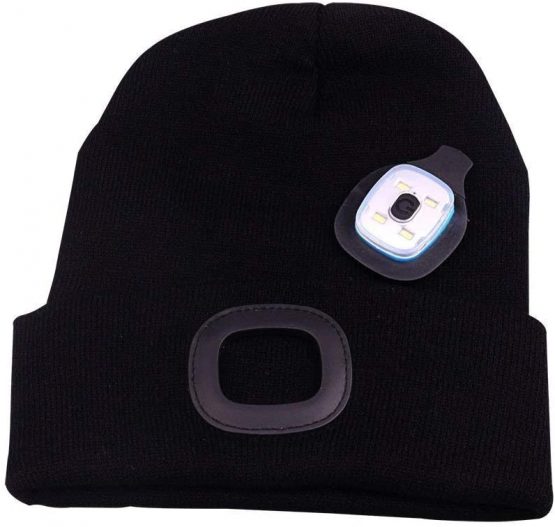 enjoydeal LED Beanie Hat Lighted Knit Hat Rechargeable Hands Free Headlamp Cap for Hunting Camping Grilling Running - Image 3