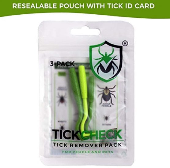 TickCheck Tick Remover Tools and Tick Identification Card for Humans, Dogs & Cats 1 Set (Pack of 3) - Image 4