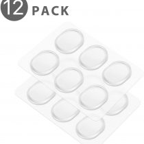 Flexzion Drum Gel Pads, 12 Pieces Clear Snare Drum Gum Dampener Resonance Pads, Overtone Control, Washable Strong Sticky Reusable Non-Toxic Sound Dampening, for Drum Set Head Cover Cymbals Set