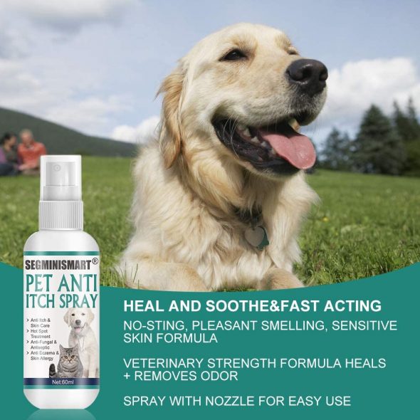 SEGMINISMART Pet Anti Itch Spray,Hot Spot Itch Relief Spray,Dog Itchy