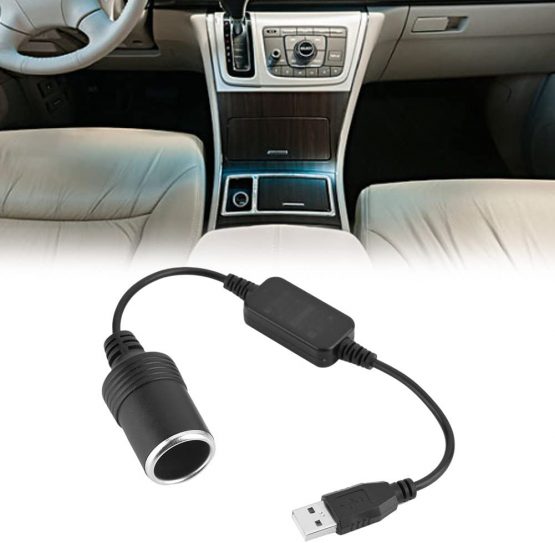 Vbestlife USB Port to 12V Car Cigarette Lighter Socket Female Converter Adapter Cord - Image 4