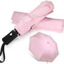 Travel Umbrella Compact Folding UV Umbrella for Sun Protection Auto Open Close Women Rain Umbrellas Pink