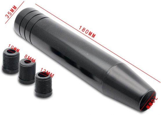 MASO Stick Shift Knob Universal Aluminum Manual Gear Lever 5Speed (7. 18CM Aluminum shift knob, Black) - Image 3