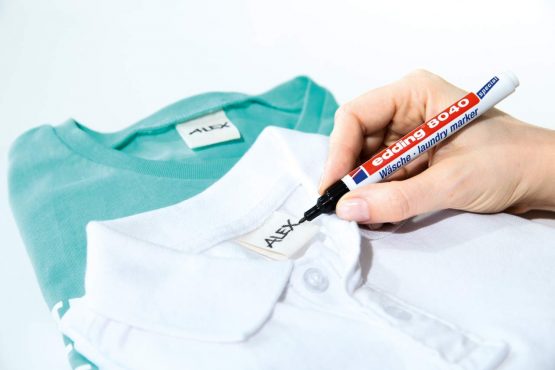 edding 8040 Laundry Marker - Black - 1 Pen - Round Nib 1 mm - Textile Marker for Labelling Clothes, Wash-Resistant At 95°C - Laundry Pen - Image 4