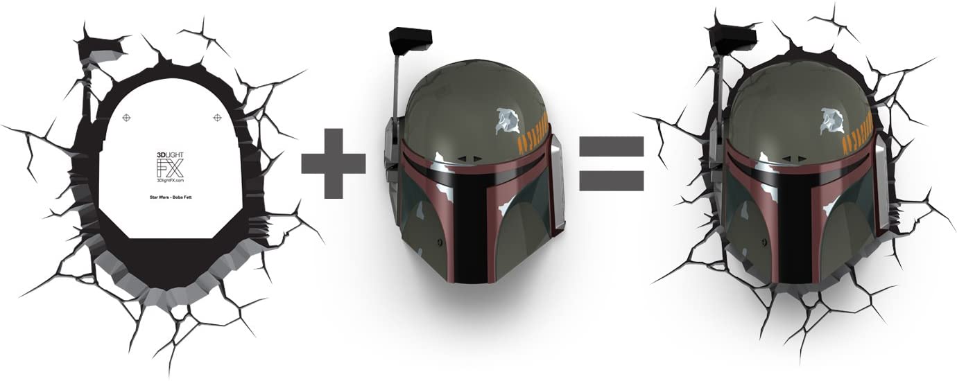 3DLightFX Star Wars Boba Fett 3D Deco Light, Black - Image 4
