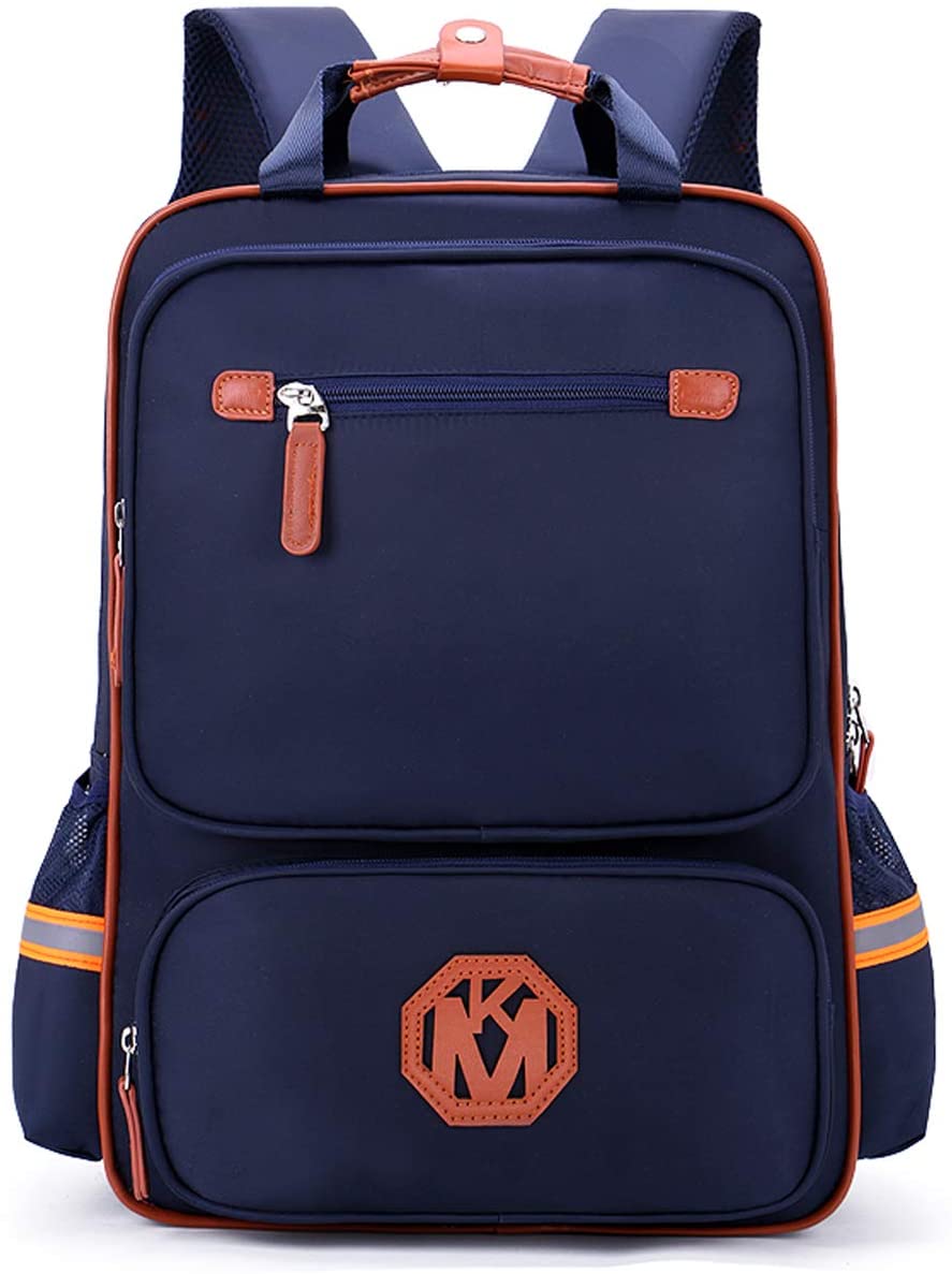 FANDARE Children's Backpack Kid Daypack Preschool School Bag for Girls Boys School Teens Knapsack Travel Rucksack College Bookbag fit 14 inch Laptop Waterproof Nylon Blue M