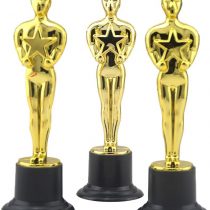 Toyvian 12pcs Golden Award Trophy Reward Prizes for Party Celebrations Ceremony Appreciation Gift Sport Awards