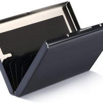 Credit Card Case Metal Card Holder Wallet Men's Credit Card Holders Card Protector Box Women RFID Blocking Credit Card Holder Sleeves Slim Metal Credit Card Wallet Front Pocket Wallet for Men Leather