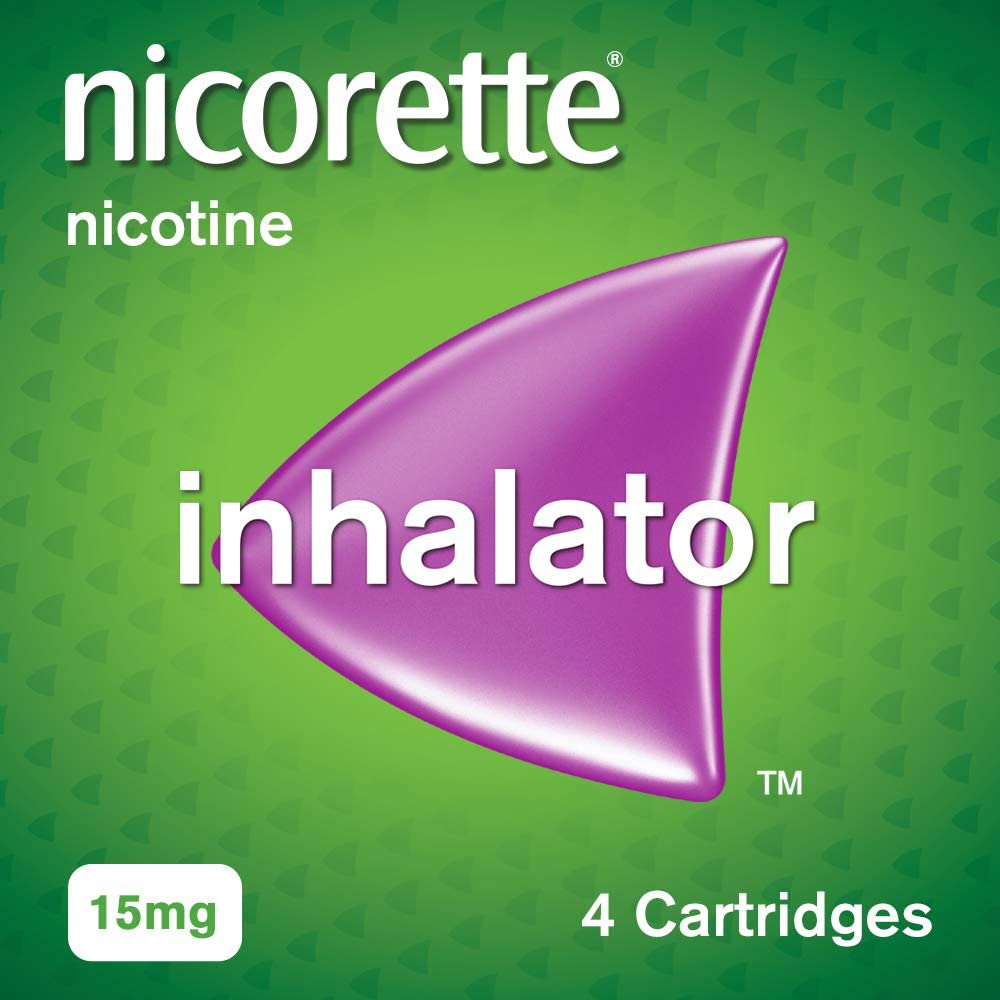 Nicorette 15 mg Inhalator 4 Nicotine Cartridges (Quit Smokig and Stop Smoking Aid)