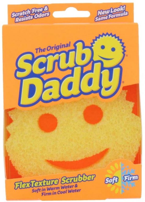 Scrub Daddy Original Scratch Free FlexTexture Scrubbing Sponge, Yellow