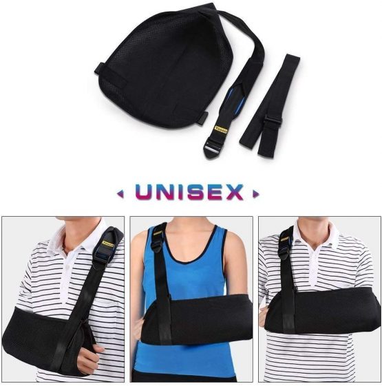 DOACT Arm Sling for Shoulder Injury, Adjustable Arm Support for Left and Right Hand, Fracture Sling for Adult Broken Wrist, Elbow Dislocation, Mesh Forearm Immobilizer Strap for Men and Women - Image 2