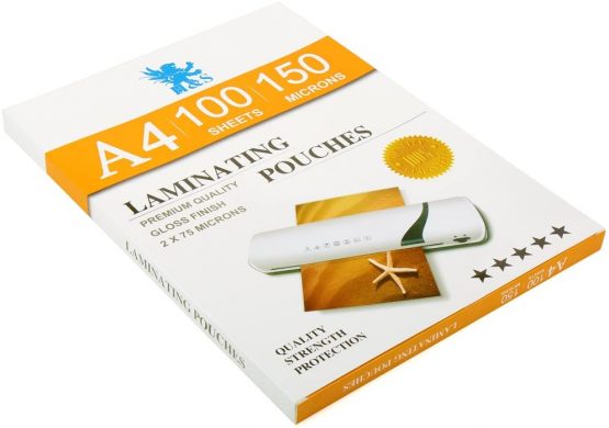 H&S 100 x A4 Laminating Pouches 150 Micron (2 x 75 Micron) Gloss Laminator Pouches Sheets Glossy Laminate Pouch - Image 3