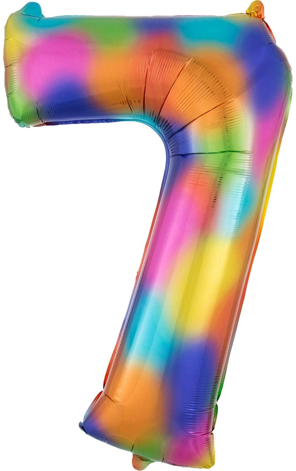 Amscan 3853701 S/Shape: 7 Rainbow Splash, Rainbow Splash 32''