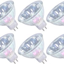 GMY MR16 Halogen Bulb 35W 12V GU5.3 Spotlight Dimmable 2 Pin Base 36° Beam Angle 3000K Warm White 4000 Hours Long Lifetime Dichroic 6 Pack