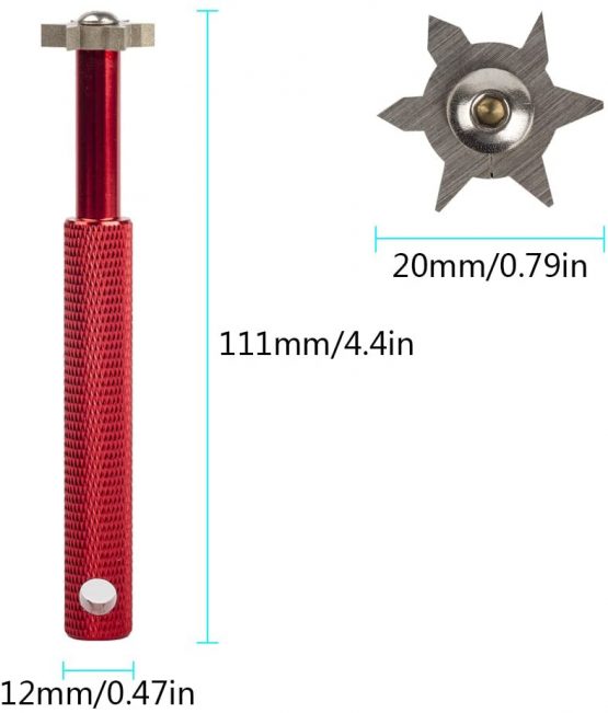 Rancross Men's 1 Beehive Filter 6 Heads-Golf Sharpener Re-Grooving Tool and Cleaner for All Irons Pitching Sand Lob Gap and Approach Wedges and Utility Clubs, Red, 1 - Image 2