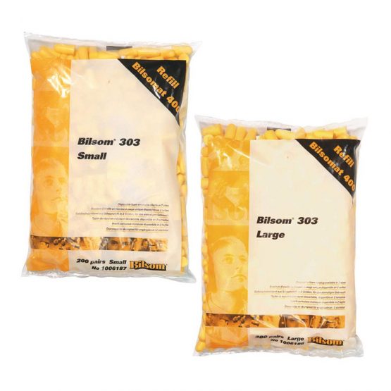 Howard Leight by Honeywell Bilsom 303S Single-Use Foam Earplugs Refill Pack, SNR 33, Small, 200 Pairs