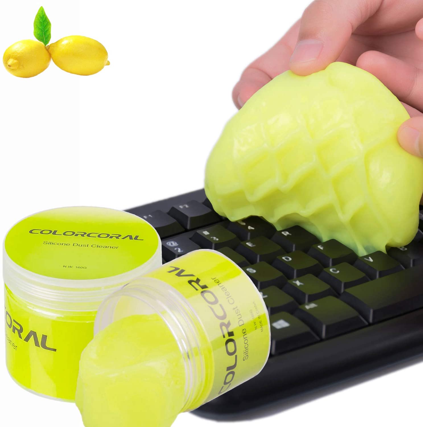 COLORCORAL Keyboard Cleaner Universal Dust Cleaning Gel for Keyboard Reusable PC Laptop and Computer Vacuums Cleaners Accessories Dust Removal Gel Home Office Electronic Kit Computer Putty