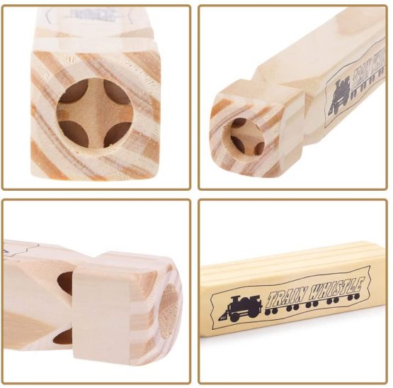 Train Whistle for Kids, 2 Pack Wood Whistle 4 Tones for Party Favours Party Supplies Party Noisemaker - Image 4