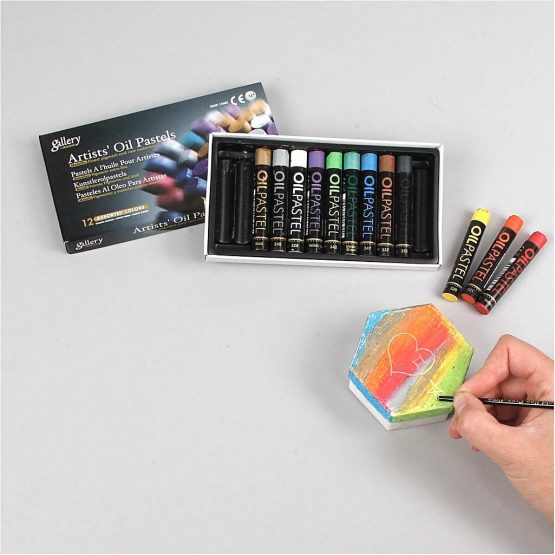 Creativ 38140 Gallery Oil Pastel - Metallic, thickness 11 mm, L: 7 mm, metallic colours, 12asstd - Image 4