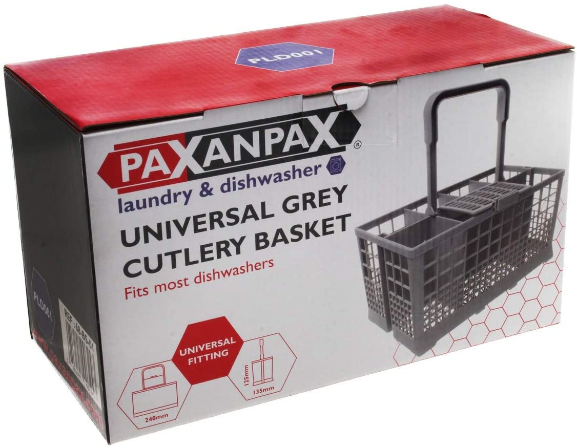 Paxanpax PLD001 Cutlery Basket Fits brands: BHS Group, Neff, Siemens, Gaggenau Dishwasher, Grey, 24 x 13.5 x 12.5 cm - Image 3
