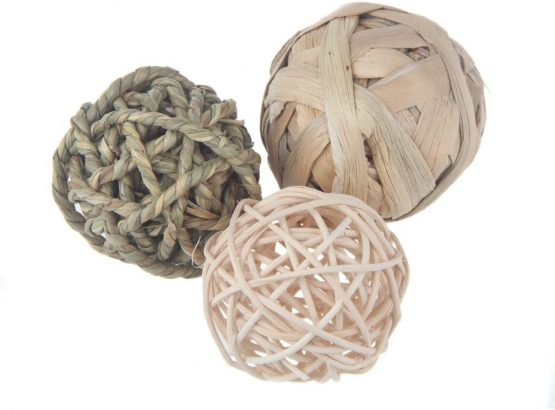 emours Small Animal Activity Play Chew Toys for Bunny Rabbits Guinea Pigs Gerbils, 3 Valued Pack
