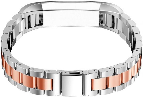 AISPORTS Compatible with Fitbit Alta Strap for Women Men, Fitbit Alta Strap Stainless Steel Metal Bracelet Solid Adjustable Sport Wristband Replacement Strap for Fitbit Alta/Alta HR Fitness Tracker - Image 3