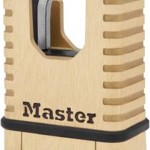 Master Lock M1177EURD Brass Heavy Duty Solid Padlock [Closed Shackle][Combination Lock] -Anti-Rust, Ultra Resistant and Waterproof