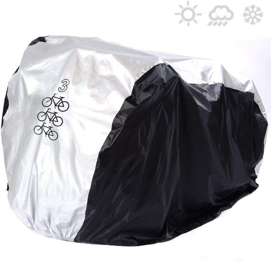 SACONELL Bike Cover for 3 Bikes All Weather Waterproof Bike Cover Dust Resistant UV Protection …
