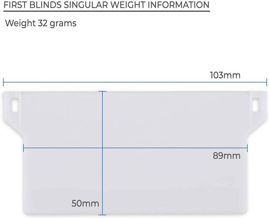 First blinds Vertical Blind Weights 89mm (3.5 inches) - Replacement Spares Bottom Weights Slats - White (10) - Image 3