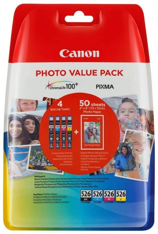 Canon (4540B017) Ink Cartridge, Black, Multipack with Photo Paper - Image 2