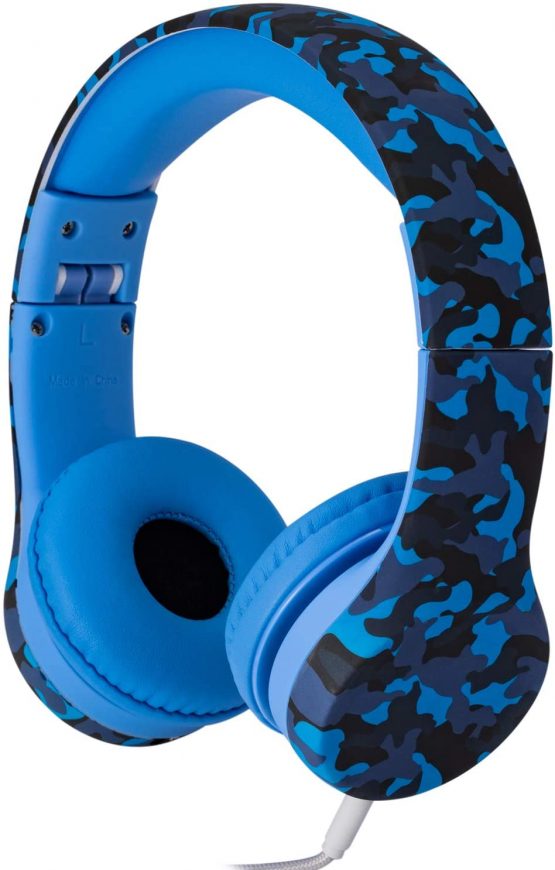 Snug Play+ Kids Headphones with Volume Limiting for Toddlers (Boys/Girls) - Blue Camo
