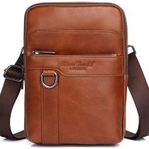 Xieben Vintage Leather Shoulder Messenger Bag for Men Travel Business Crossbody Pack Wallet Satchel Sling Chest Bags