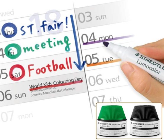 Staedtler Lumocolor 488 51-9 Whiteboard Marker Refill Station - Black - Image 4