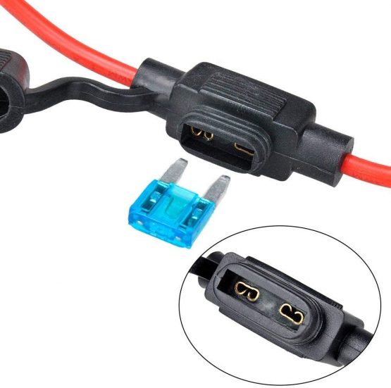 GTIWUNG 10PCS 12AWG Inline Wiring Harness, Small Assorted Fuses with Inline Fuse Holders, Blade Car Fuses Assortment Kit, ATC/ATO Automotive Holder with Fuse Blade Plug Socket - Image 4