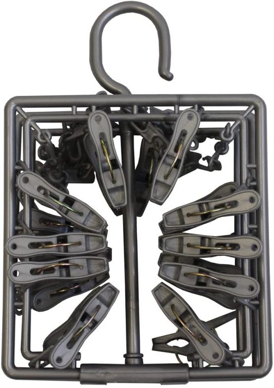 JVL Folding Sock Dryer Complete with 20-Piece Clothes Pegs - Image 2
