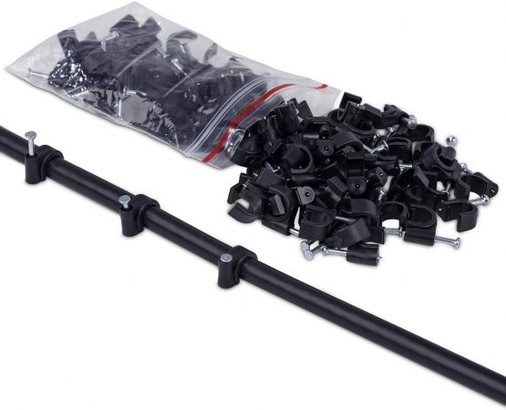 Palmer Riley 7mm Round Black Cable Clips Pack of 100 - Image 2