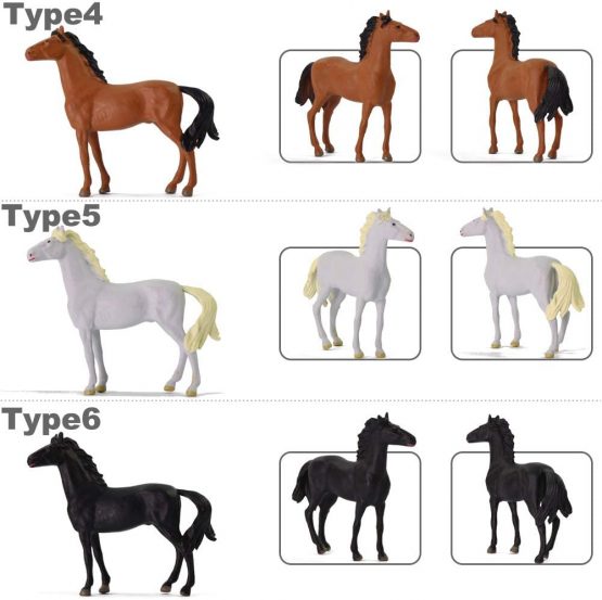 Evemodel 15pcs Model Trains O Scale Painted Horses Cows 1:43 PVC Animals Desktop Decor AN4303 - Image 3