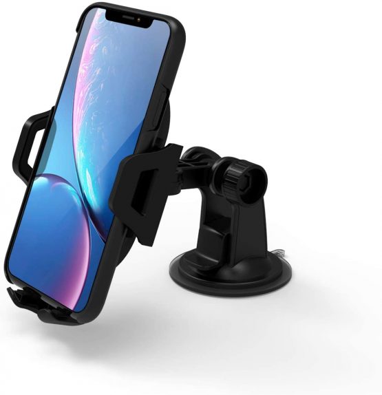 Arteck Car Mount, Universal Mobile Phone Car Mount Holder 360° Rotation for Auto Windshield and Dash, for Cell Phones Apple iPhone 13, 13 Pro, 12, 12 Pro, 11, 11 Pro, Xr, Xs, Android Smartphone, GPS
